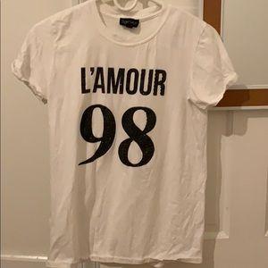 Bedazzled topshop shirt l'amour